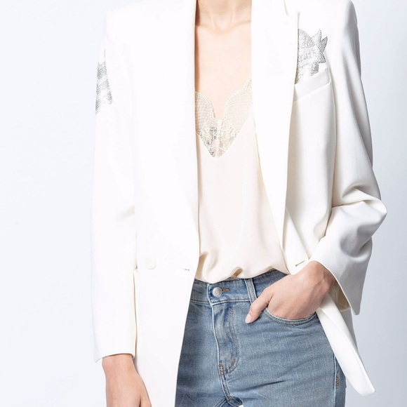 NWT Zadig Voltaire Visko Strass Embellished Blazer - Picture 2 of 10